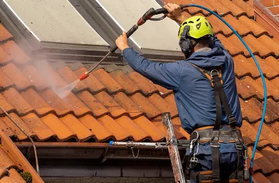 Démoussage et hydrofuge de toiture à Marcenat